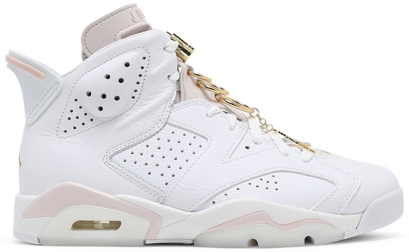 Wmns Air Jordan 6 Retro  Gold Hoops  DH9696-100 - FrasersFashion