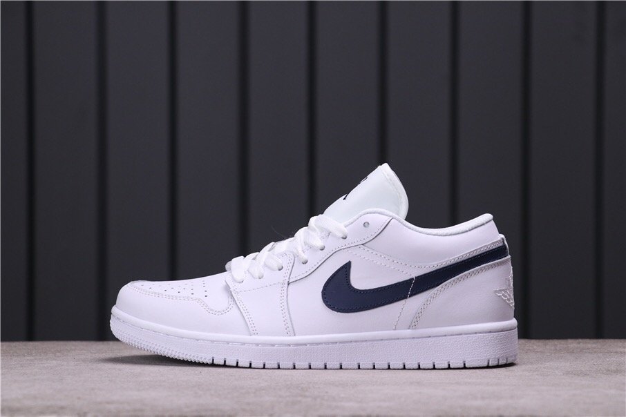 Air Jordan 1 Low  White Obsidian  553558-114 - FrasersFashion