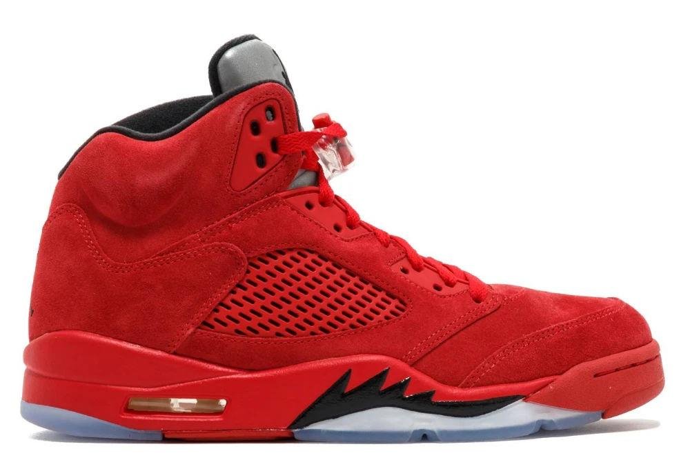 Air Jordan 5 Retro  Red Suede  136027-602 - FrasersFashion