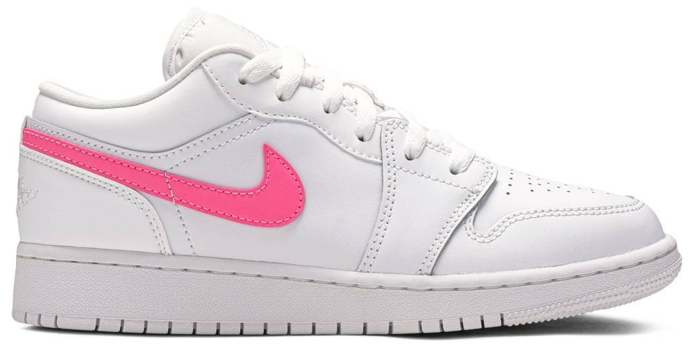 Air Jordan 1 Low GS  White Neon  CW7035-100 - FrasersFashion