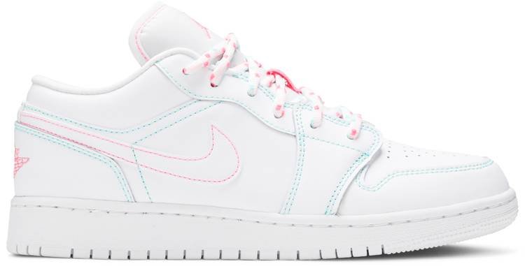Air Jordan 1 Low GS  Aurora Green  554723-101 - FrasersFashion