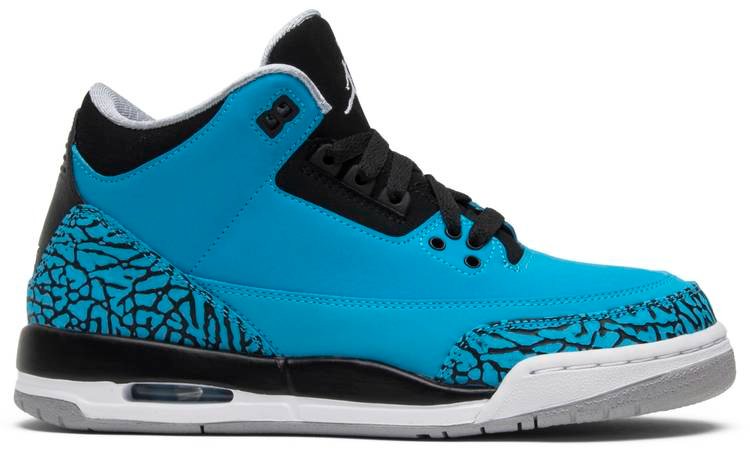 Air Jordan 3 Retro BG  Powder Blue  398614-406 - FrasersFashion