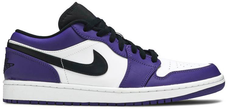 Air Jordan 1 Low  Court Purple  553558-500 - FrasersFashion