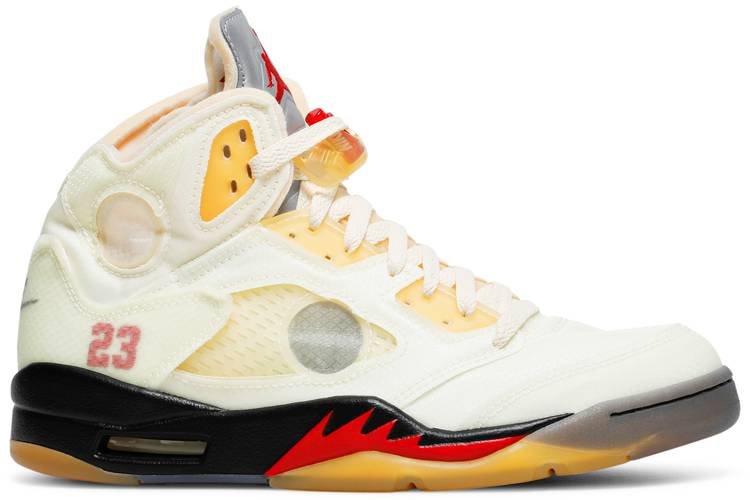 Off-White x Air Jordan 5 Retro SP  Sail  DH8565-100 - FrasersFashion