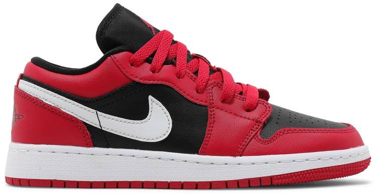 Air Jordan 1 Low GS  Black Very Berry  553560-061 - FrasersFashion