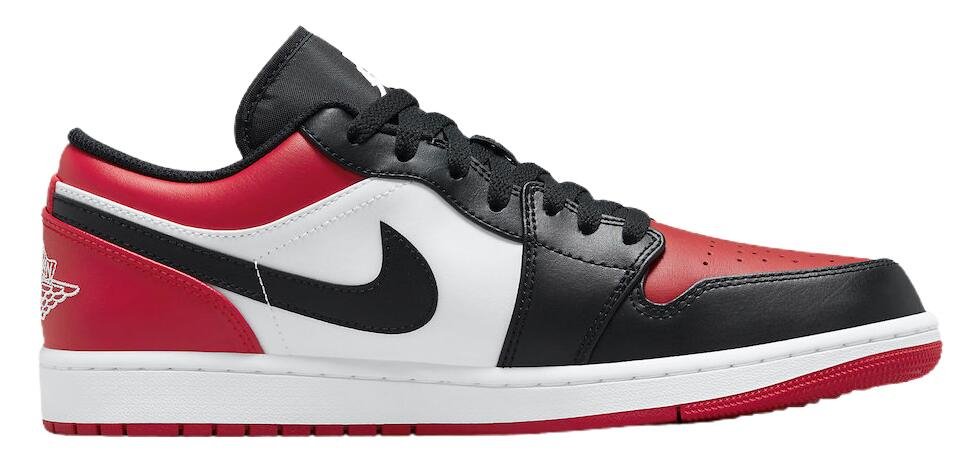 Air Jordan 1 Low  Bred Toe  5553558-612 - FrasersFashion