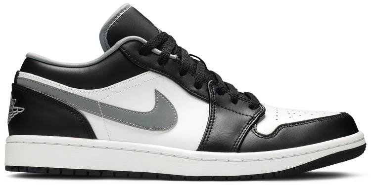 Air Jordan 1 Low  Black Medium Grey  553558-040 - FrasersFashion