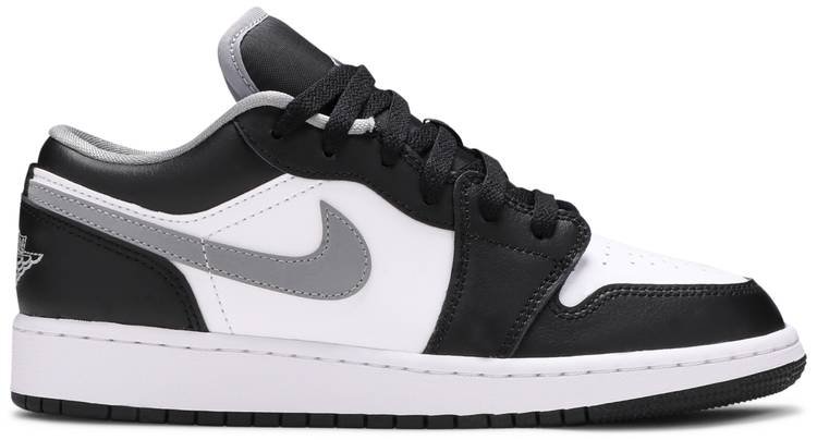 Air Jordan 1 Low GS  Black Medium Grey  553560-040 - FrasersFashion