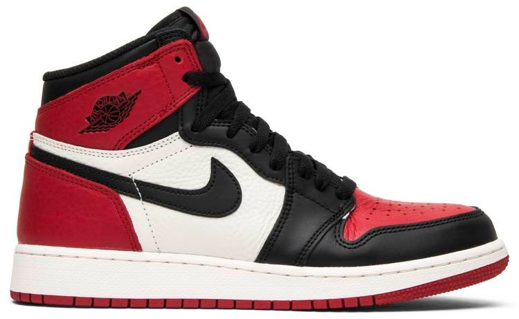 Air Jordan 1 Retro High OG BG  Bred Toe  575441-610 - FrasersFashion