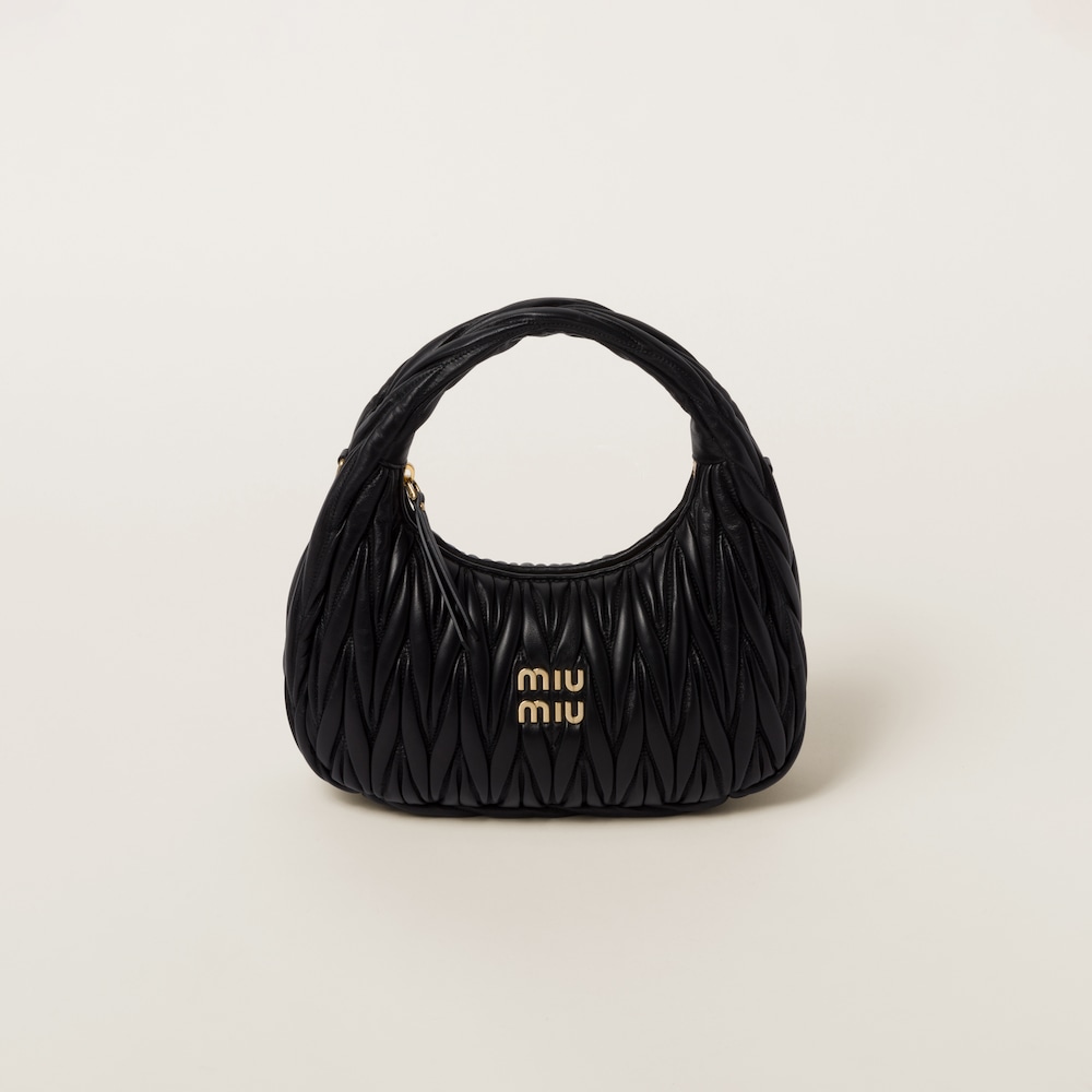 Wander matelassé nappa leather hobo bag 18cm - FrasersFashion