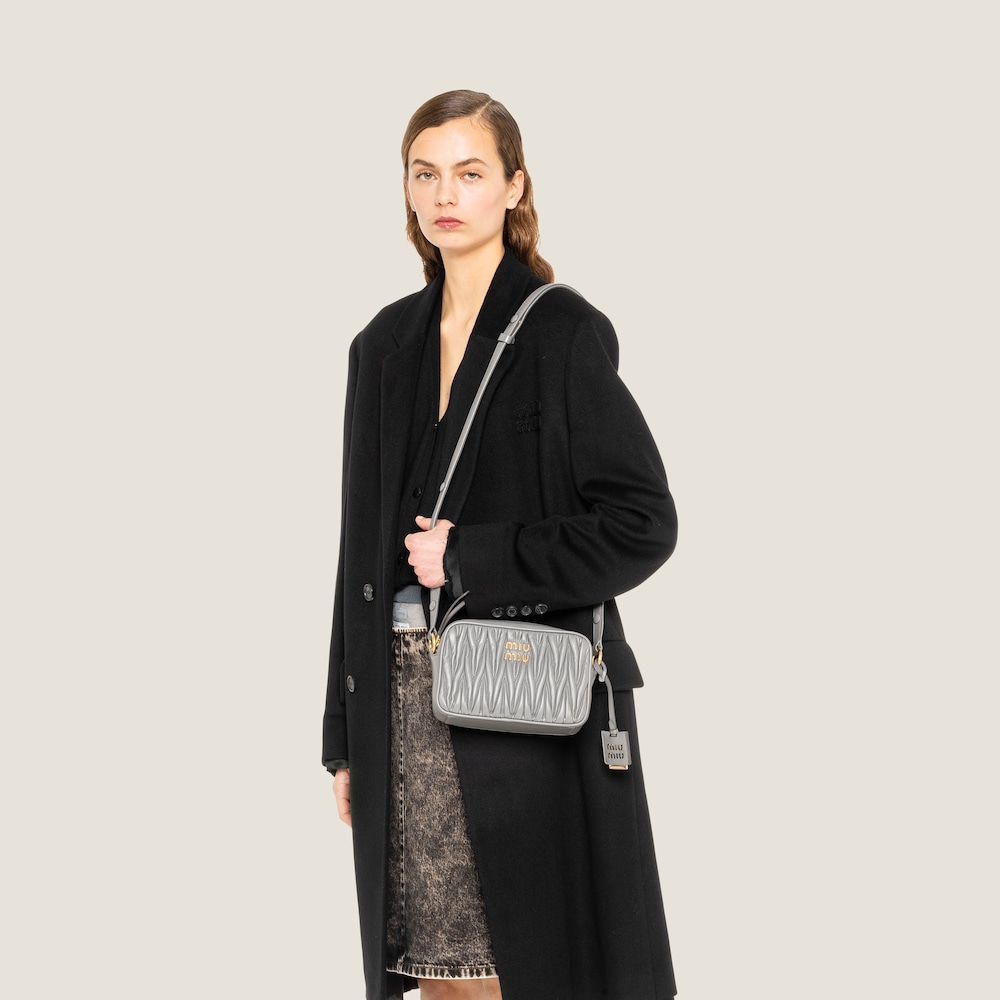 Matelassé nappa leather shoulder bag 20cm - FrasersFashion