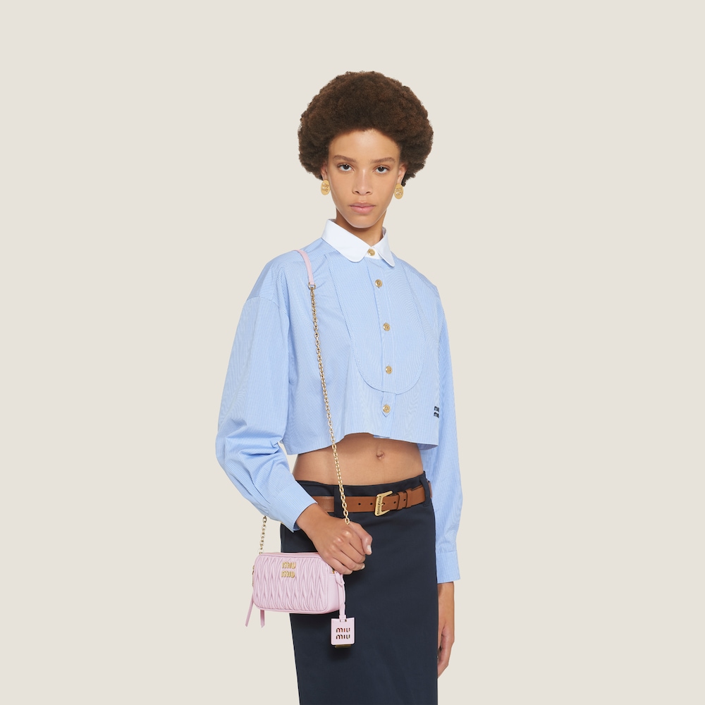 Matelassé nappa leather mini-bag 18cm - FrasersFashion