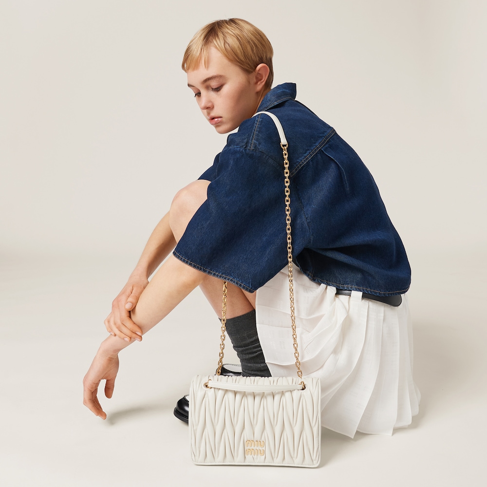 Matelassé nappa leather bag 24cm - FrasersFashion