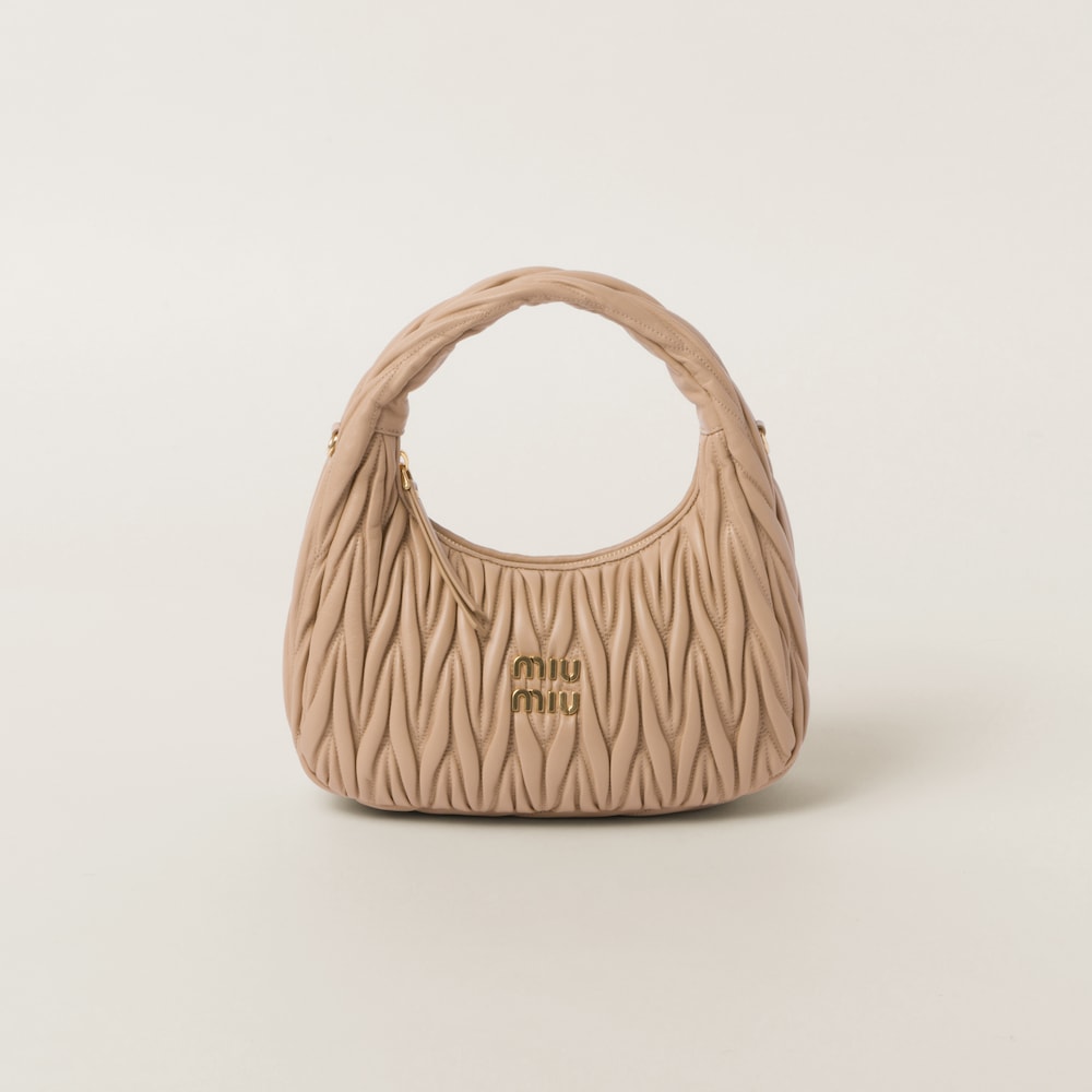 Wander matelassé nappa leather hobo bag 18cm - FrasersFashion