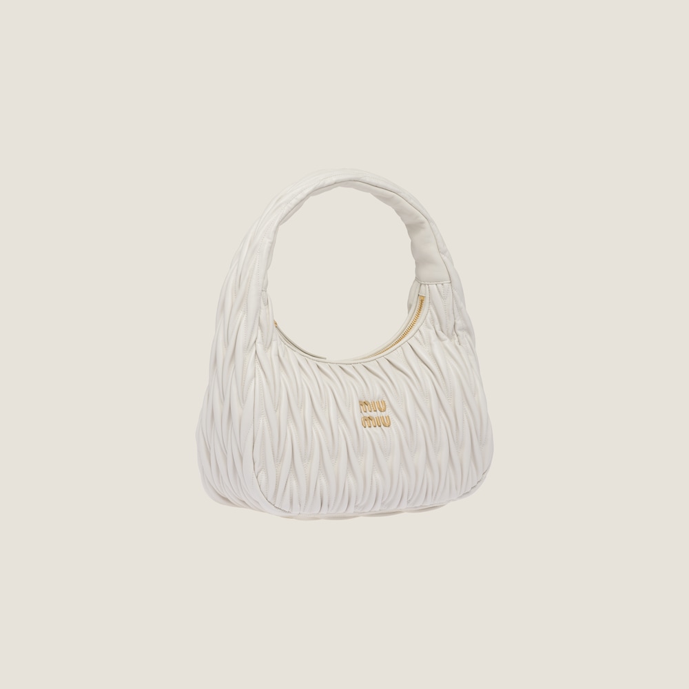 Wander matelassé nappa leather hobo bag 29cm - FrasersFashion