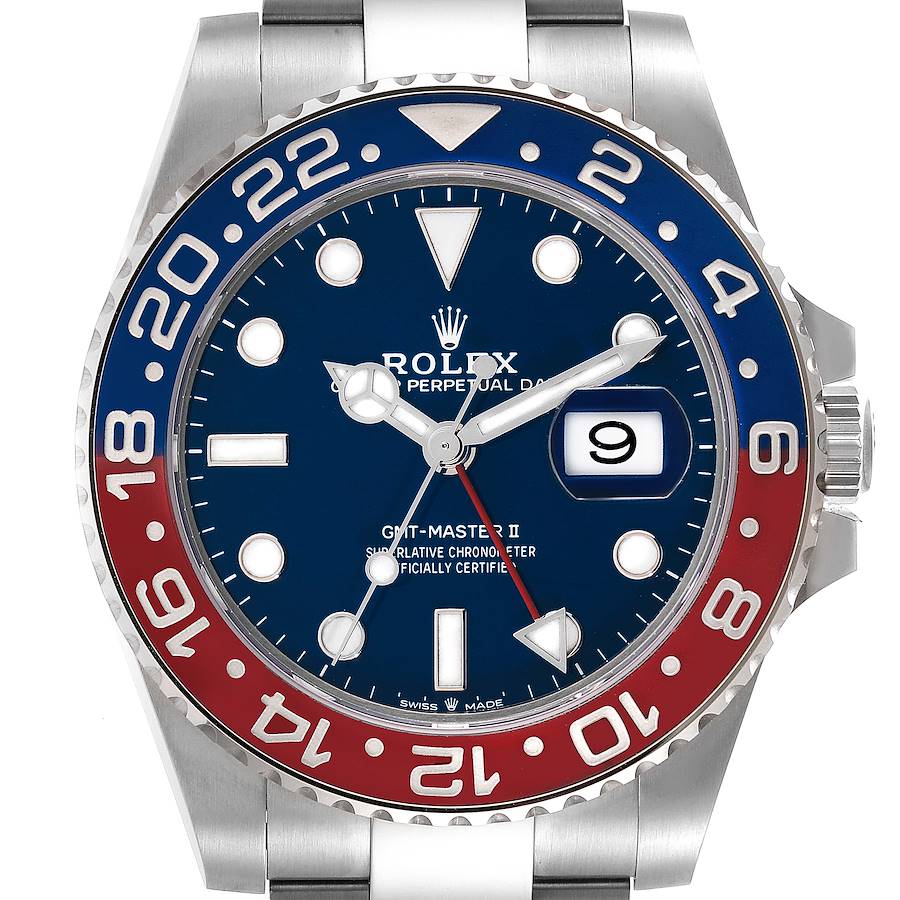Rolex GMT Master II White Gold Pepsi Bezel Blue Dial Mens Watch 126719 - FrasersFashion