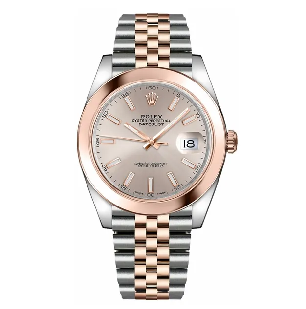 Datejust Rose Gold & Steel Watch 41mm - FrasersFashion