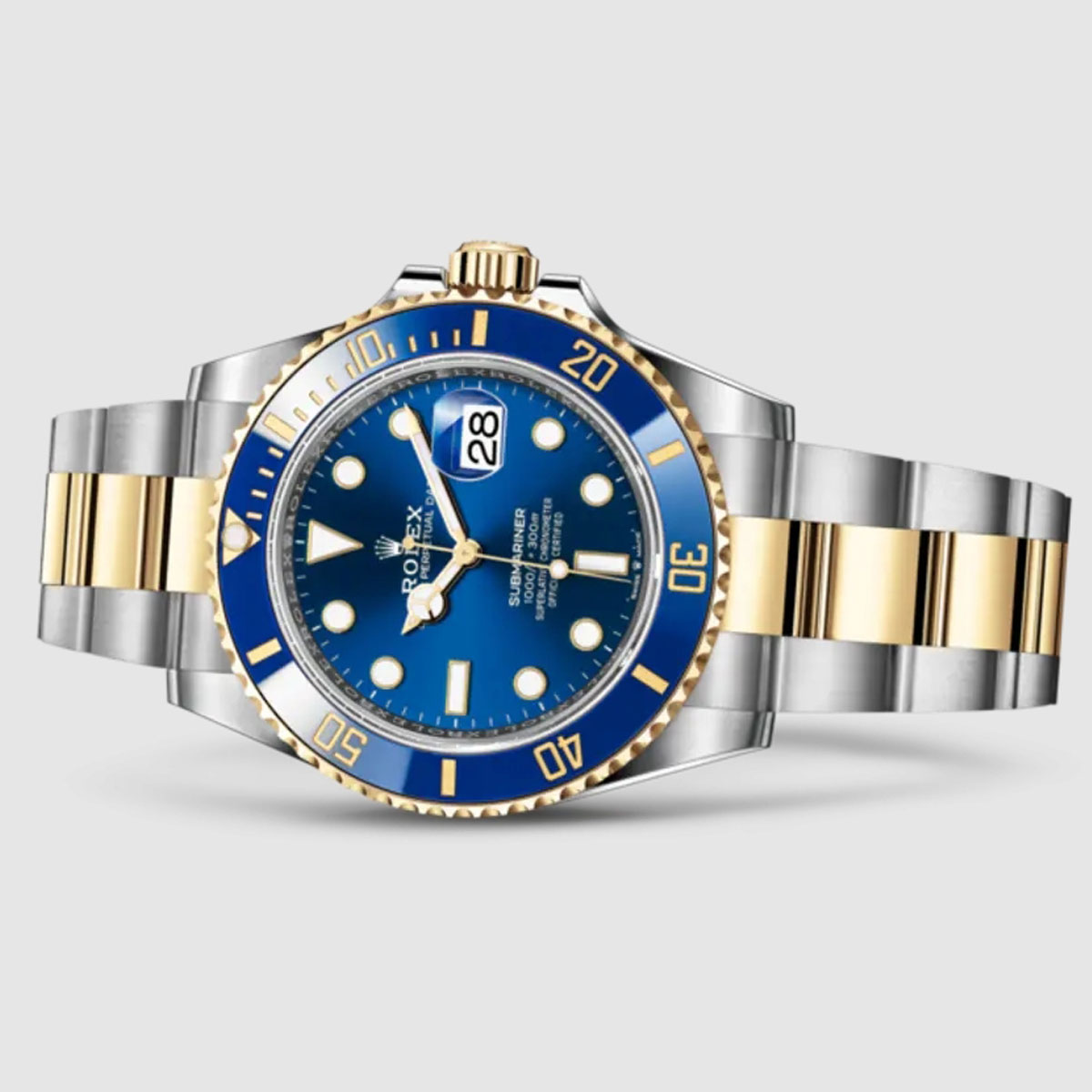 Rolex Submariner Series 116613LB-0005 Two-Tone Blue Submariner 40mm - FrasersFashion