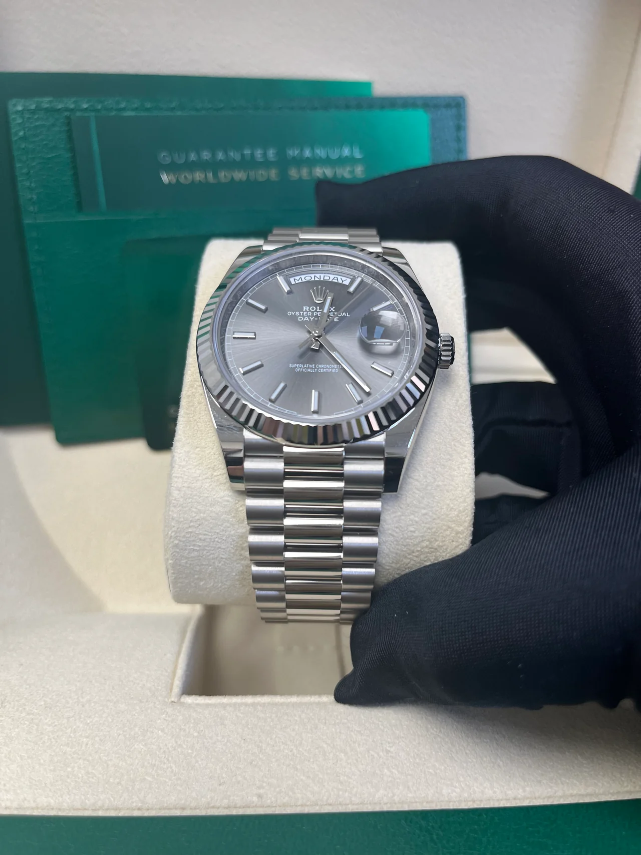 ROLEX  Day-Date 40 watch:18 kt white gold-m228239-0060 - FrasersFashion