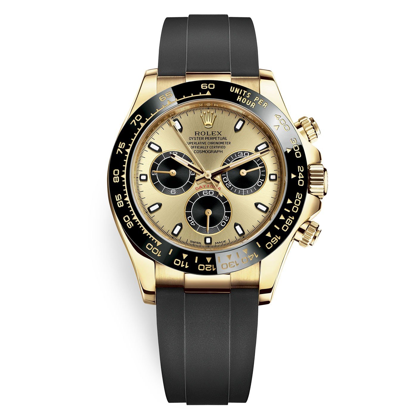Cosmograph Daytona M116518ln-0048 Champagne Black Oysterflex 40mm Watch - FrasersFashion