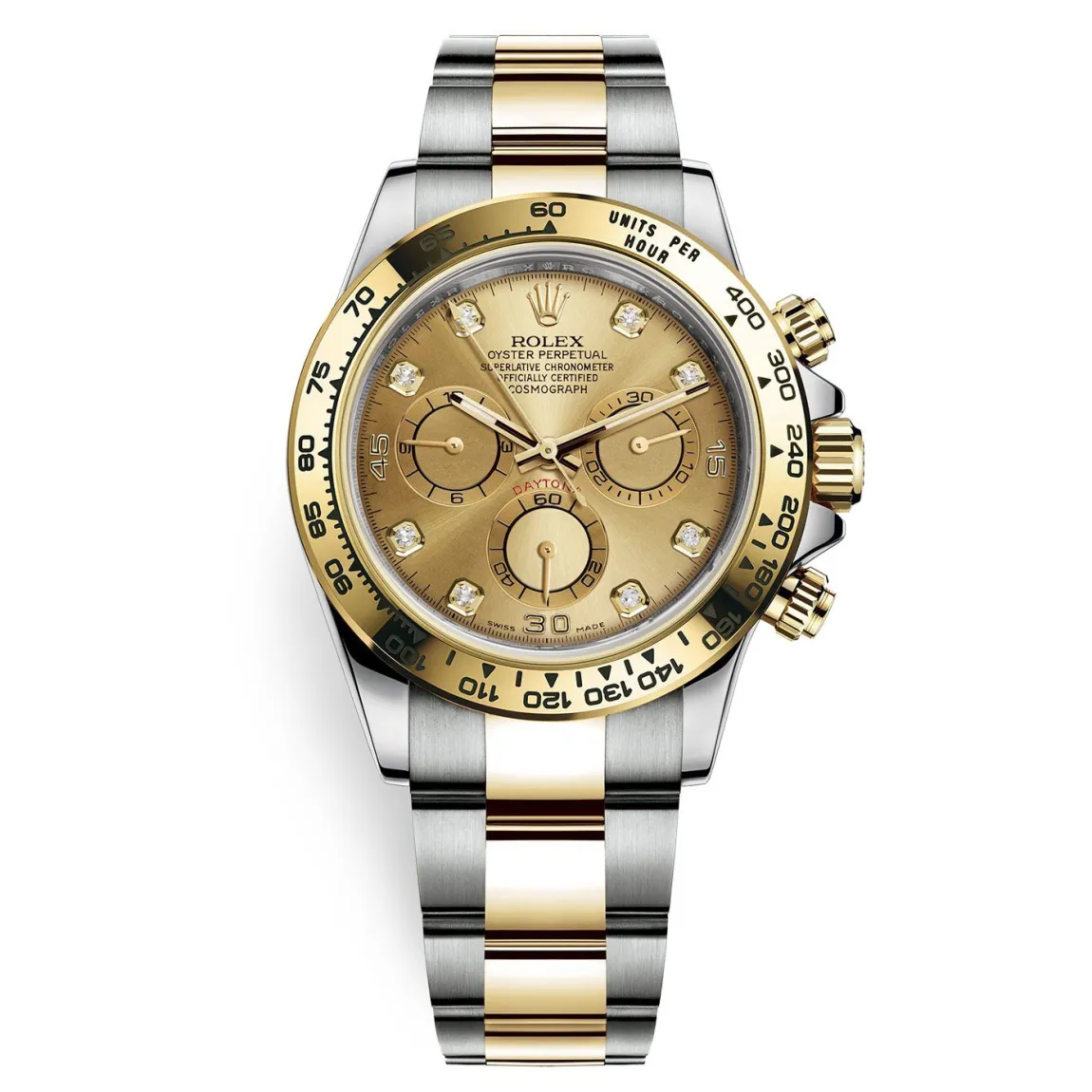Cosmograph Daytona 116503 Champagne Diamond Oyster 40mm - FrasersFashion