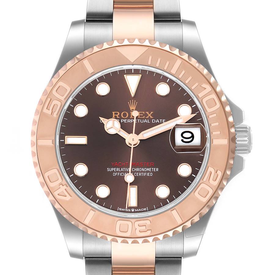 Rolex Yacht Master 40mm 18K Gold Steel Chocolate Dial Automatic Watch 116621 - FrasersFashion
