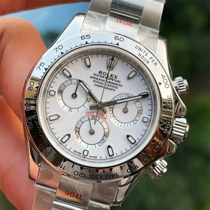 Cosmograph Daytona 116520 Stainless Steel APH White Dial 40mm Watch - FrasersFashion