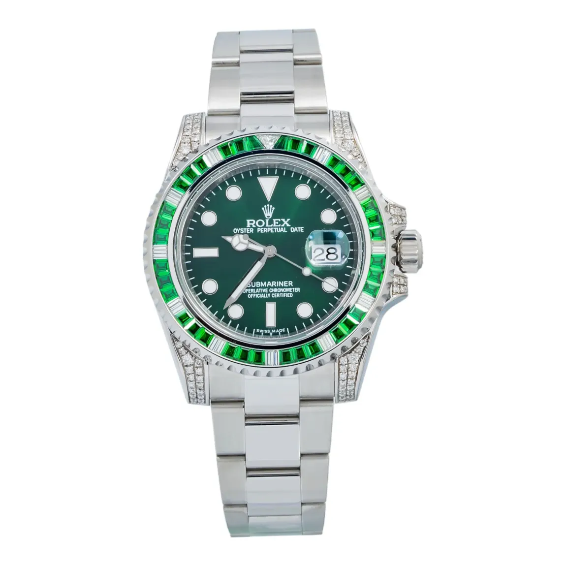 Submariner Green Diamond Dial 40mm - FrasersFashion