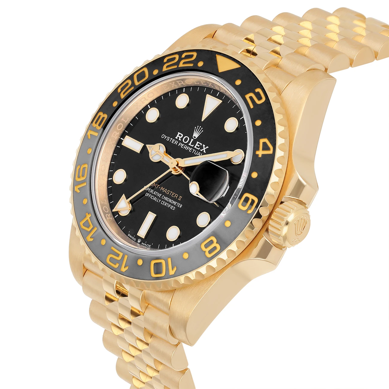 Rolex GMT-MASTER II Watch 126718 GRNR-0001 Black Dial Gold - FrasersFashion