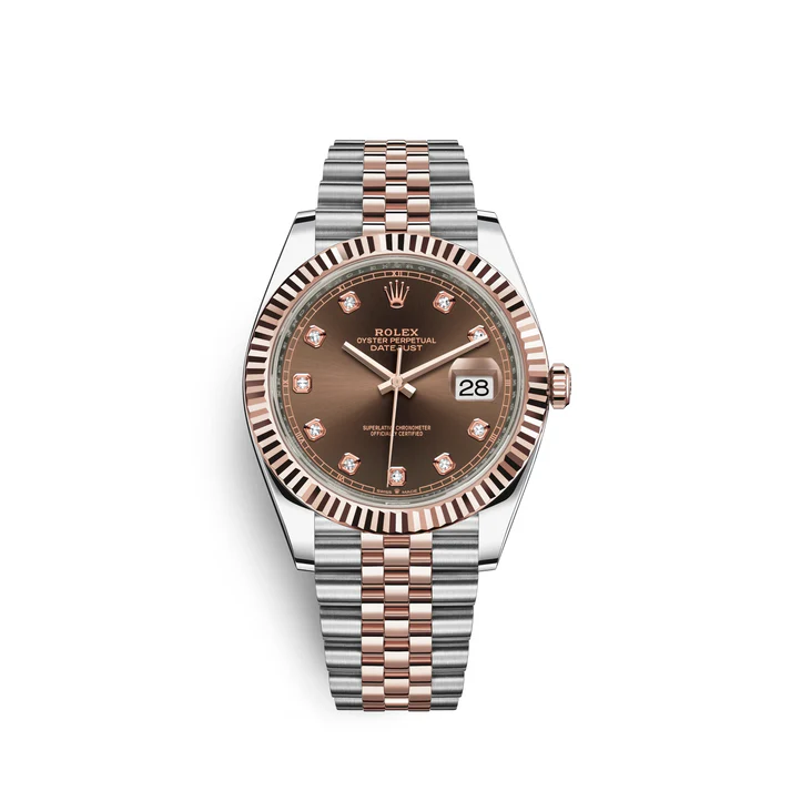 Rolex Datejust 41mm 126331 Chocolate Diamond-Set Oyster - FrasersFashion