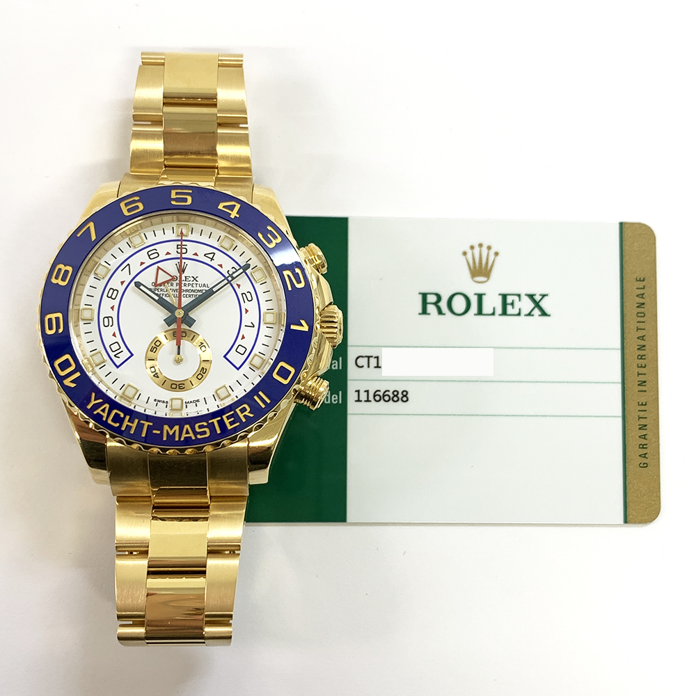 18K Yellow Gold Yacht-Master II, 116688 - FrasersFashion