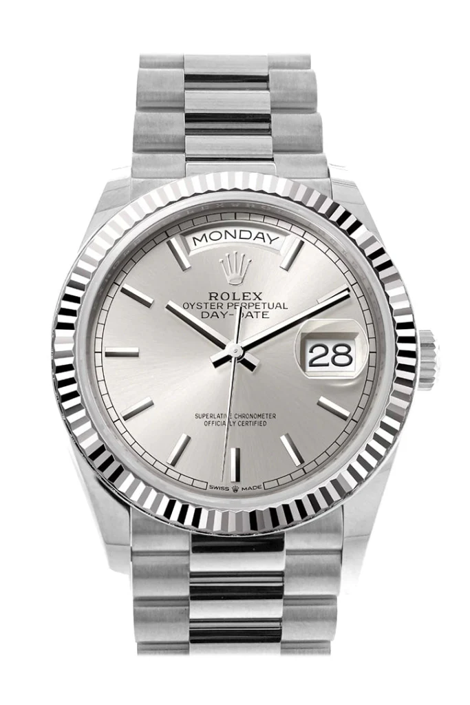 Rolex Day-Date 128239-0005 Silver Dial - FrasersFashion