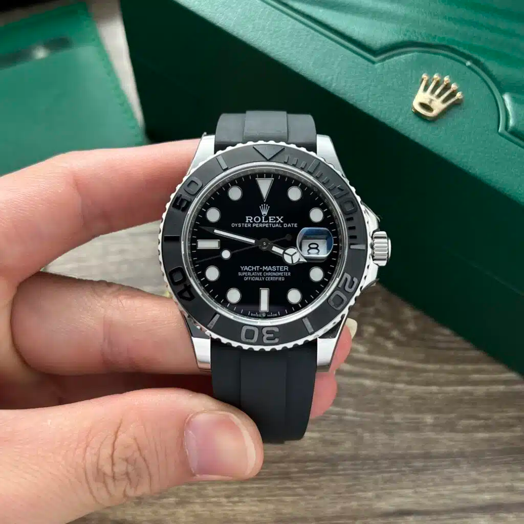 YACHT-MASTER 226659 BLACK DIAL WATCH 40MM - FrasersFashion