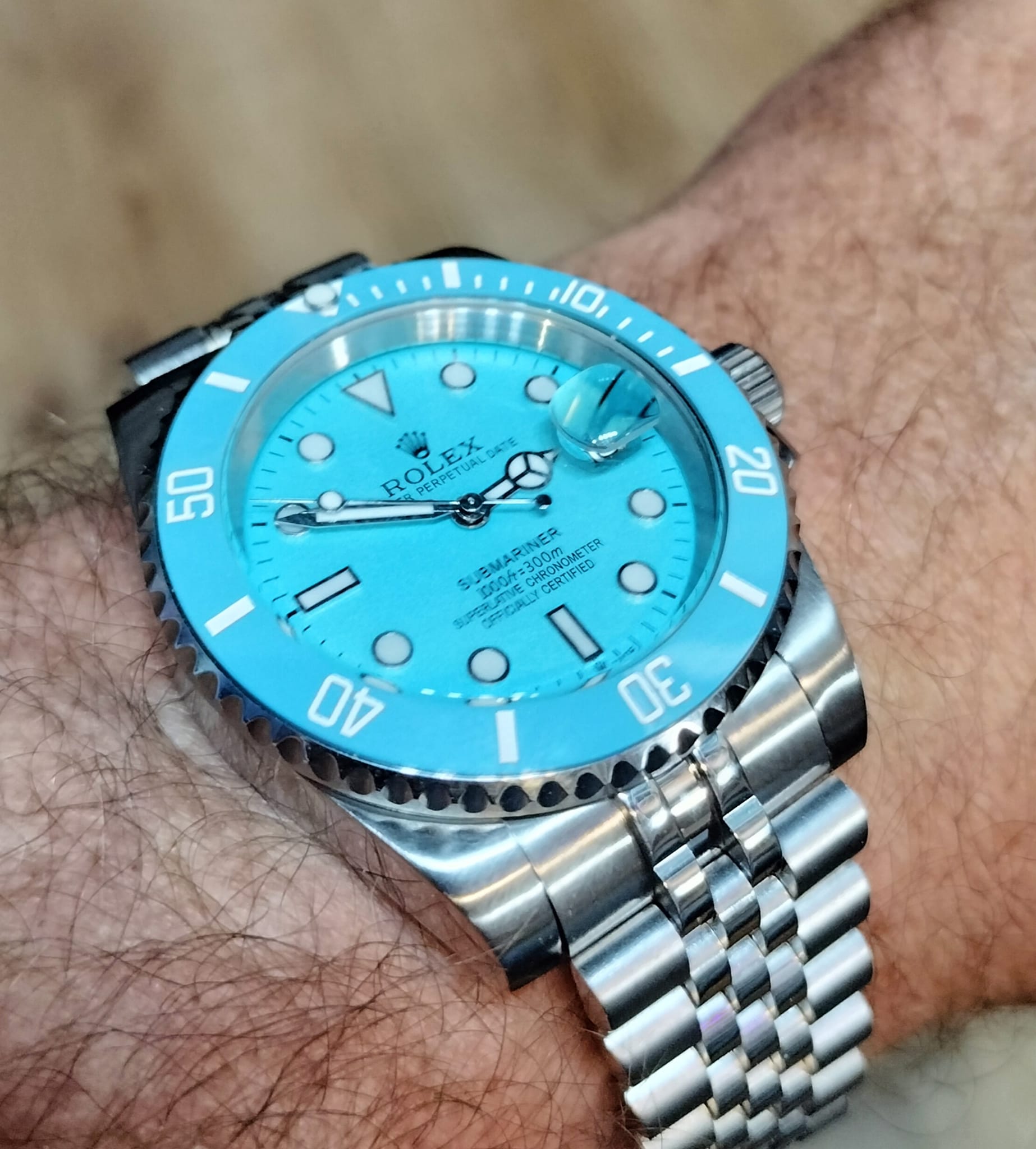 Rolex Submariner 116619LB Tiffany Blue Dial - FrasersFashion