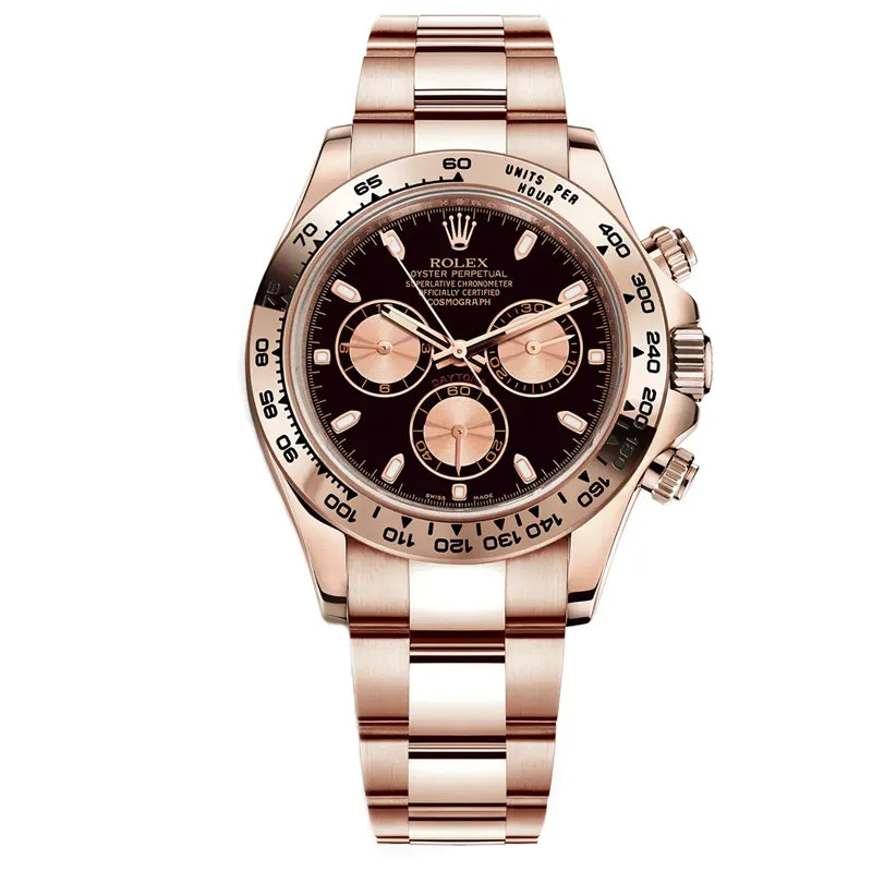 Cosmograph Daytona m116505-0008 Everose Gold 40mm Black Index Dial Watch - FrasersFashion