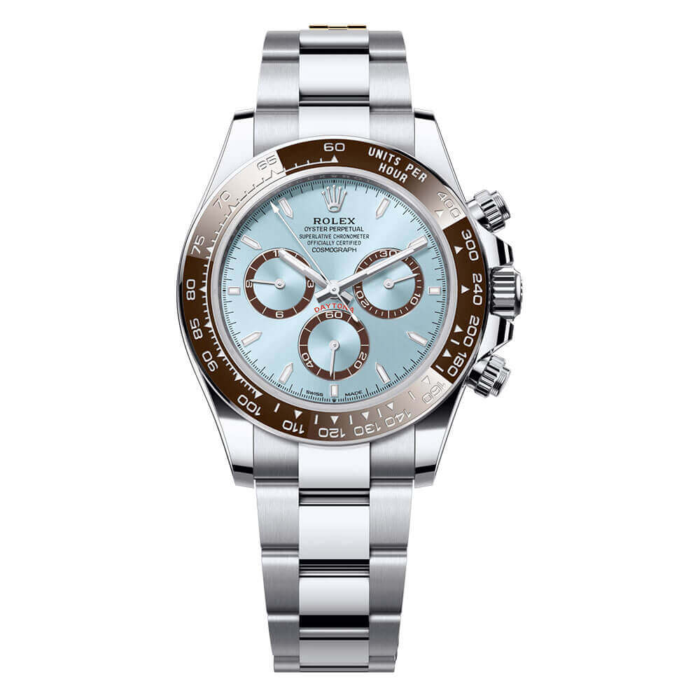 Rolex Cosmograph Daytona Platinum Ice Blue Dial 116506-0001 - FrasersFashion