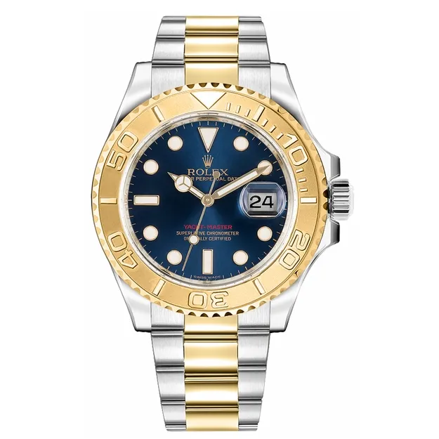 Yacht-Master Yellow Gold Bezel Blue Dial 40mm - FrasersFashion