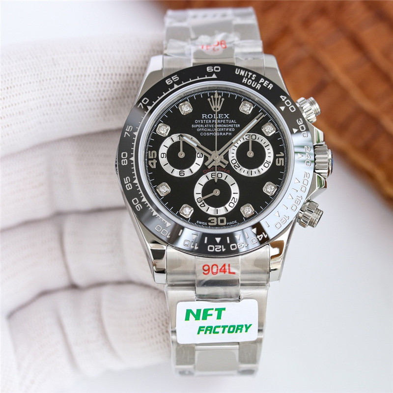 Cosmograph Daytona 116519 Black Diamond Dial 40mm Watch - FrasersFashion
