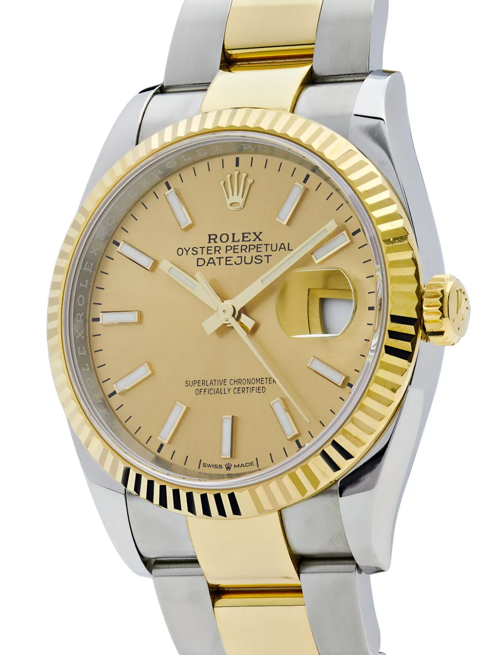 Rolex Datejust 126333-0009 Champagne Index Oyster 41mm - FrasersFashion