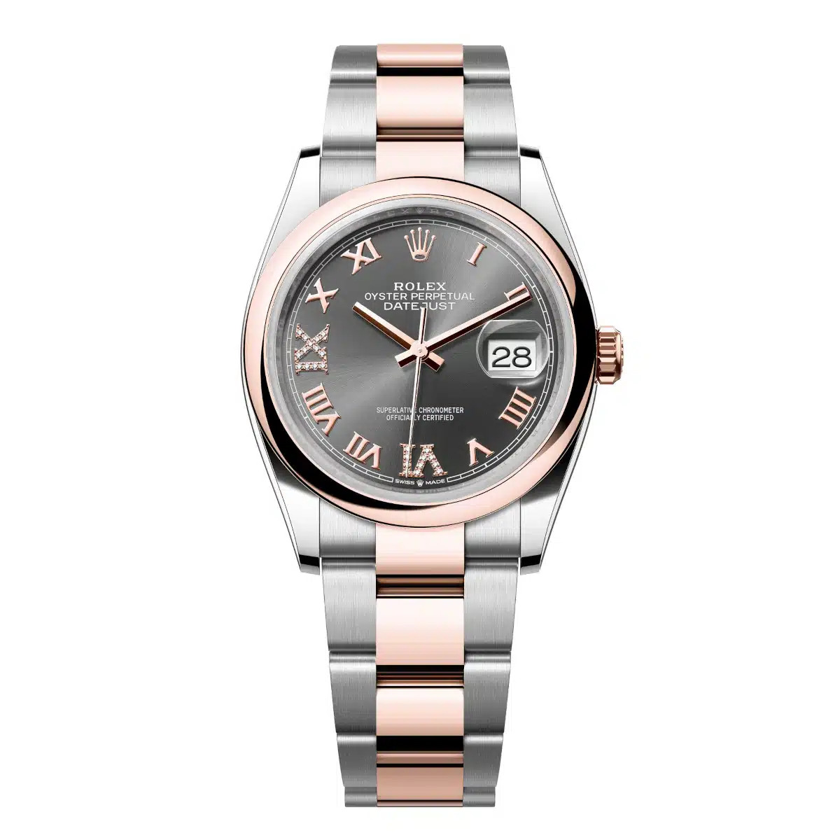 Rolex Datejust 126201-0024 Slate Dial Oyster Bracelet Watch - FrasersFashion