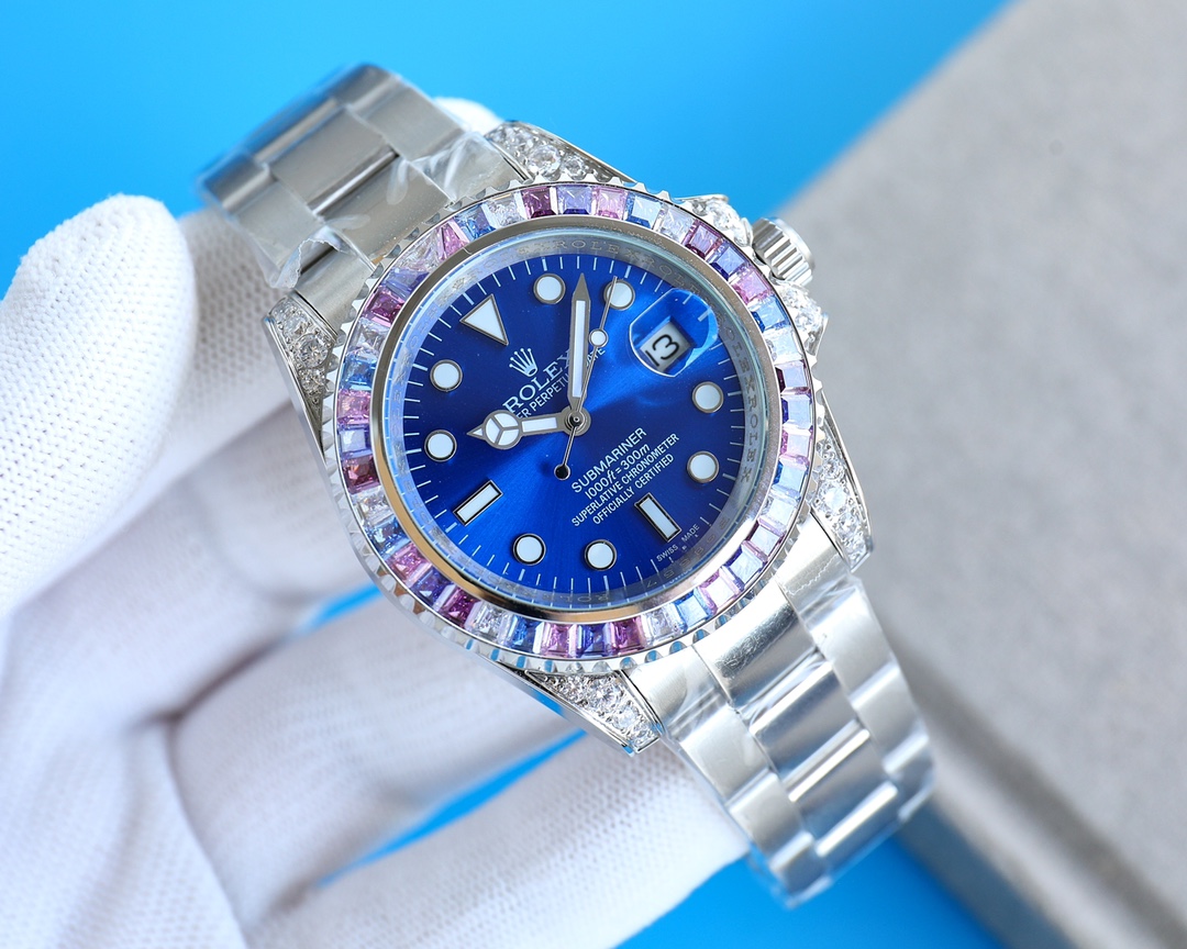 Submariner Colored Diamonds Bezel Black Dial - FrasersFashion