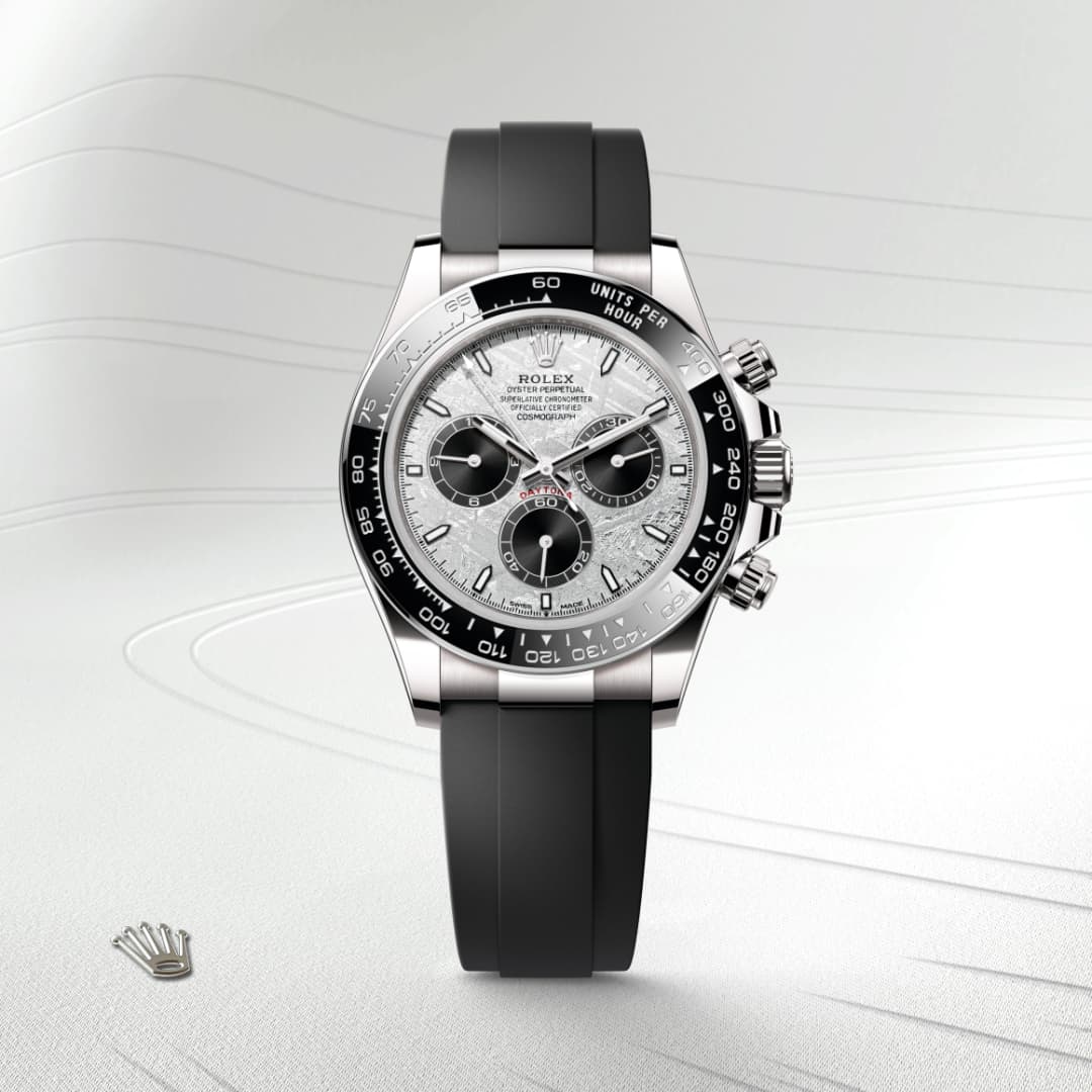 Rolex Oyster Perpetual Cosmograph Daytona 18kt White Gold Meteorite - FrasersFashion