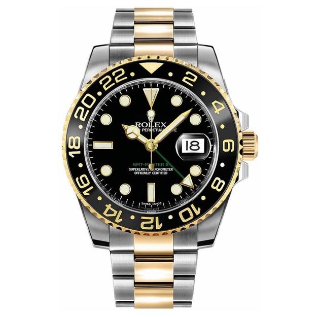 GMT-Master II Two Tone Black Dial 40mm - FrasersFashion