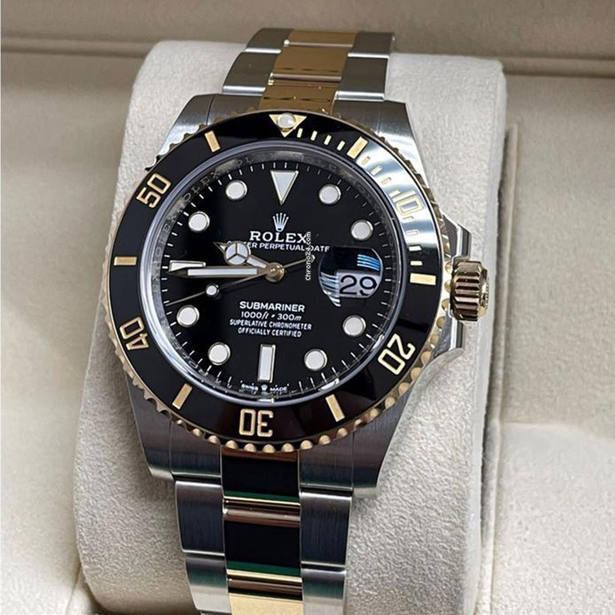 Rolex Submariner 126613 Date 18k Two-Tone Ceramic Bezel-Black Dial 41mm - FrasersFashion