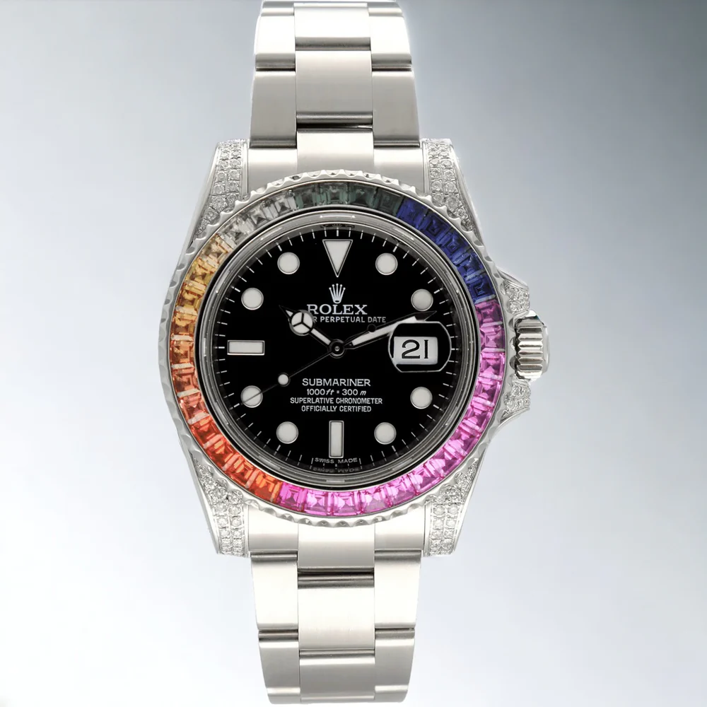 Submariner Colored Diamonds Bezel Black Dial - FrasersFashion