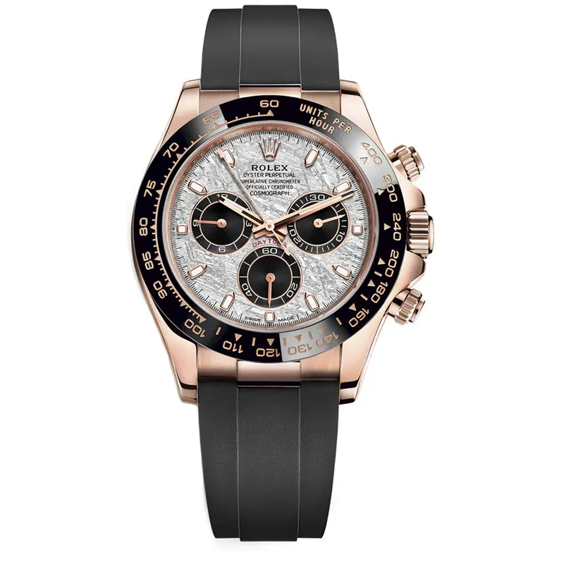 Cosmograph Daytona M116515LN-0055 40mm Meteorite Dial Oysterflex Everose Gold Watch - FrasersFashion
