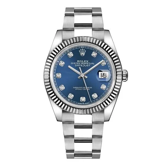 Datejust Blue Diamond Dial 41mm - FrasersFashion