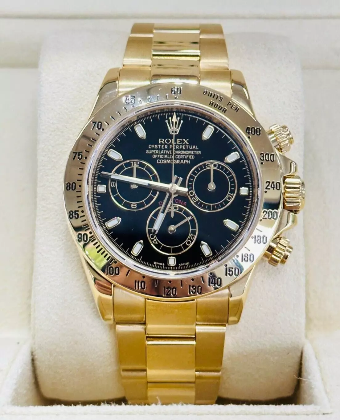 Rolex Daytona 40mm Yellow Gold 116508 Black Dial - FrasersFashion