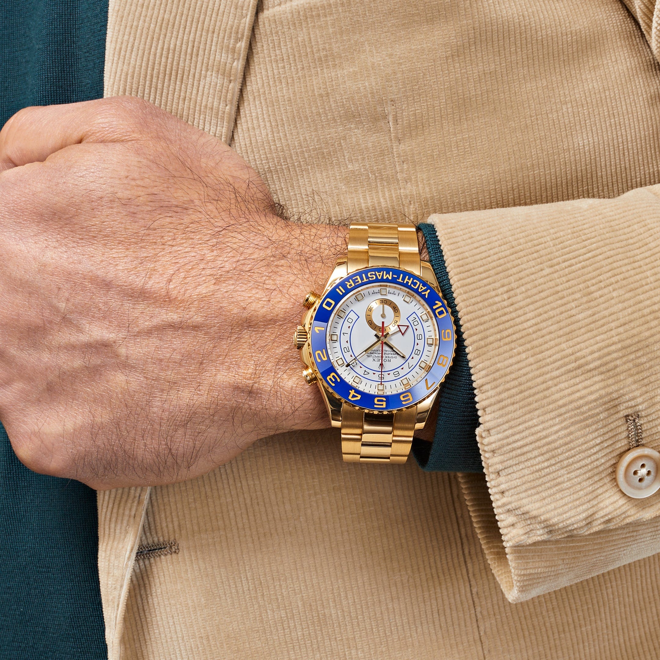 Rolex Yacht-Master II 116688 Yellow Gold White Dial (2017) - FrasersFashion