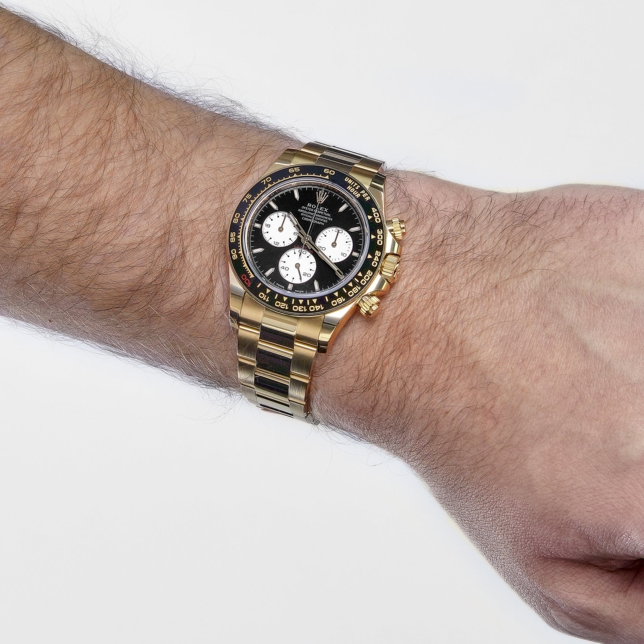 Rolex Daytona 126528LN ??Le Mans?? Yellow Gold Black Dial - FrasersFashion